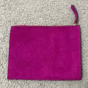 Banana Republic Fuchsia Pink Suede Clutch Pouch